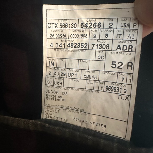 ermenegildo zegna cotton cashmere blazer 42R - Picture 6 of 7